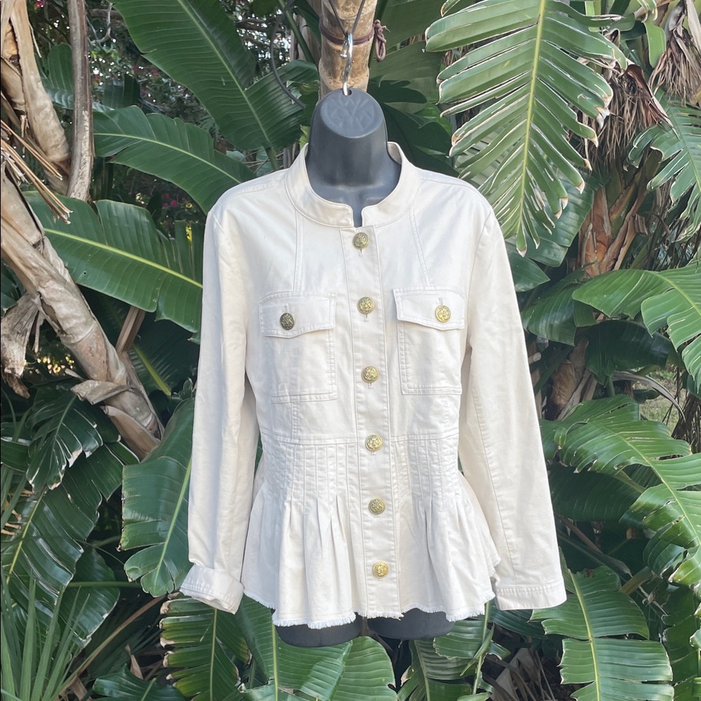 J Jill utility Peplum jacket